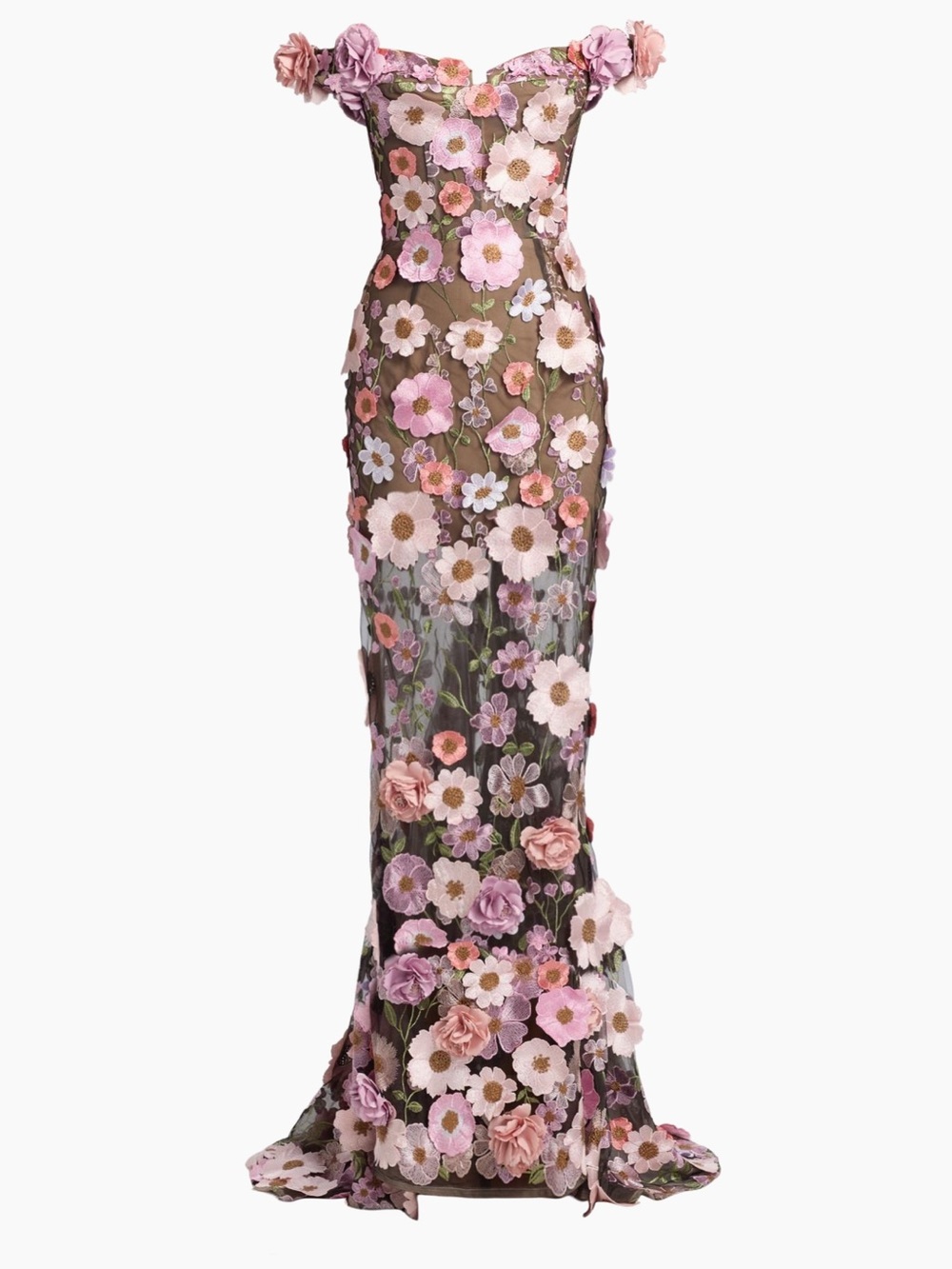 Bronx and Banco Maraya jasmine floral gown nwt M
